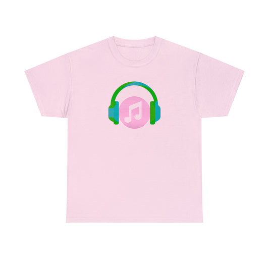 Unisex Heavy Cotton Tee - Music Headphones