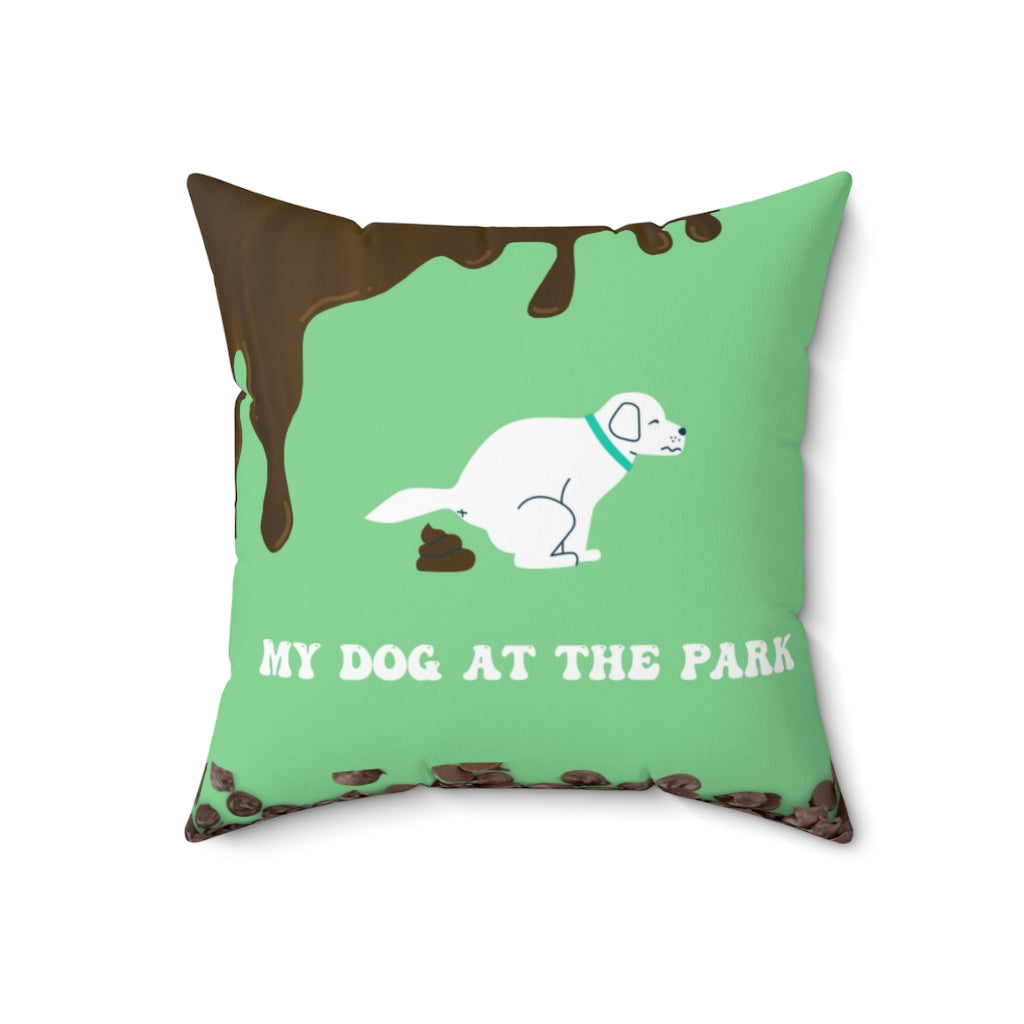 My Dog At The Park Cushion Cover