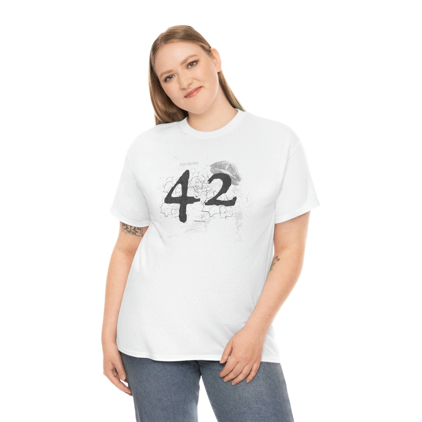 42 Reasons. Unisex Heavy Cotton Tee.