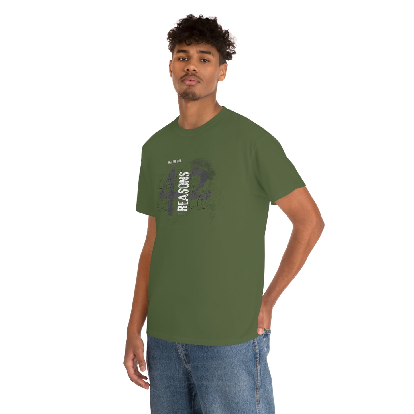 42 Reasons. Unisex Heavy Cotton Tee.