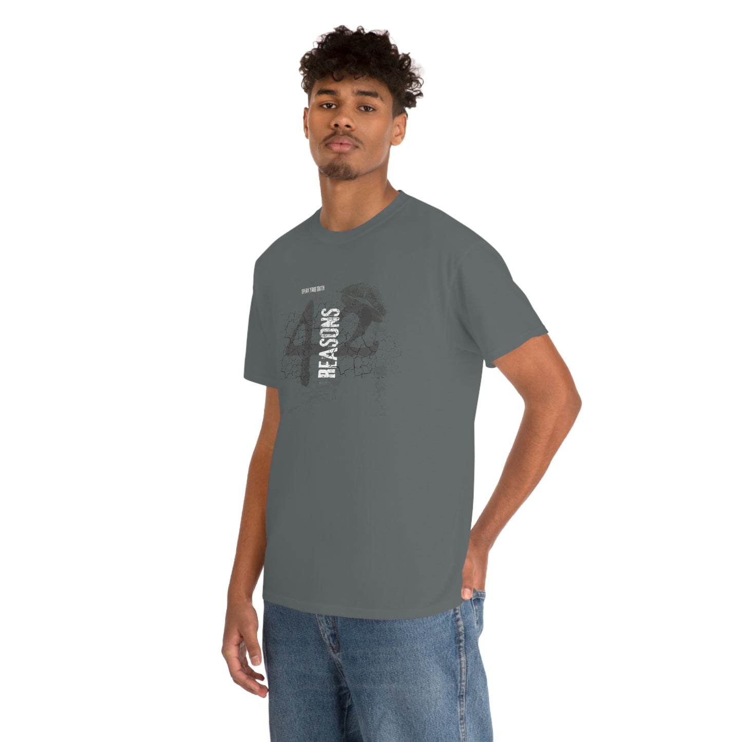 42 Reasons. Unisex Heavy Cotton Tee.
