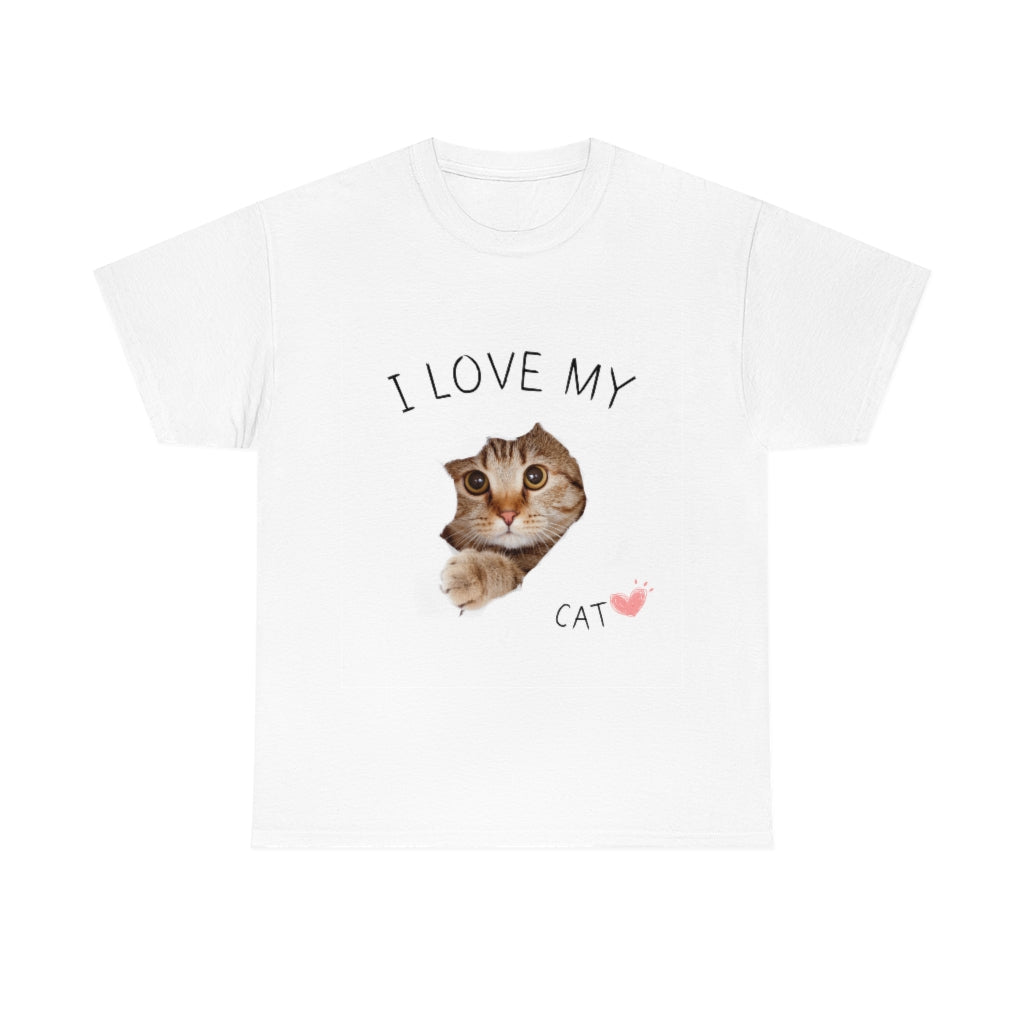 I Love My Cat. Unisex Heavy Cotton Tee