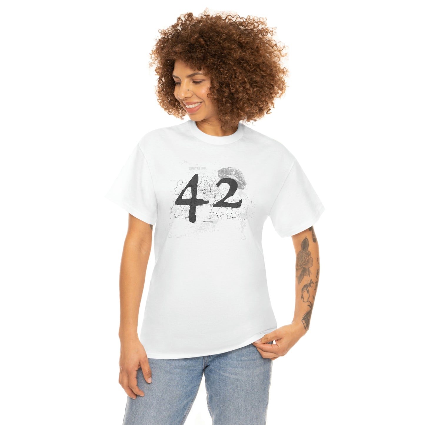 42 Reasons. Unisex Heavy Cotton Tee.