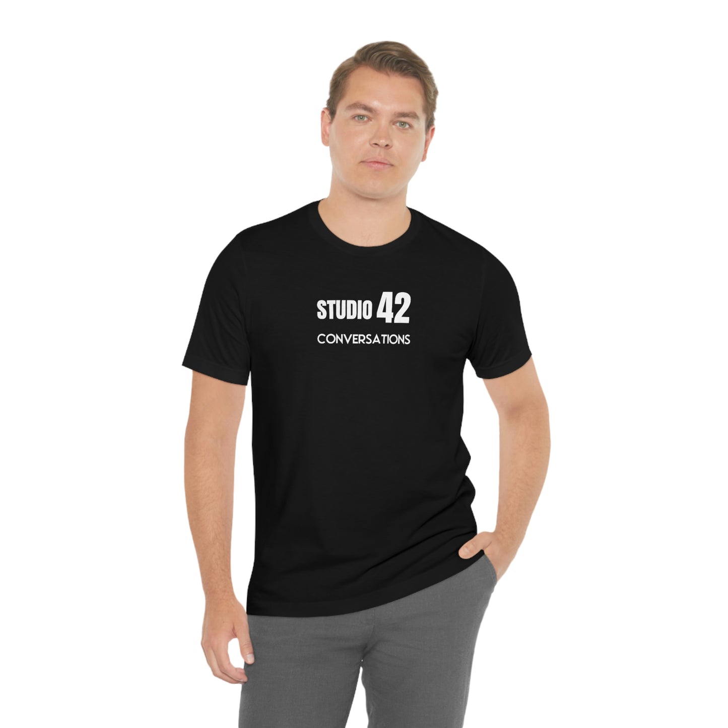 Studio 42 Conversations. Unisex Jersey Short Sleeve Tee.