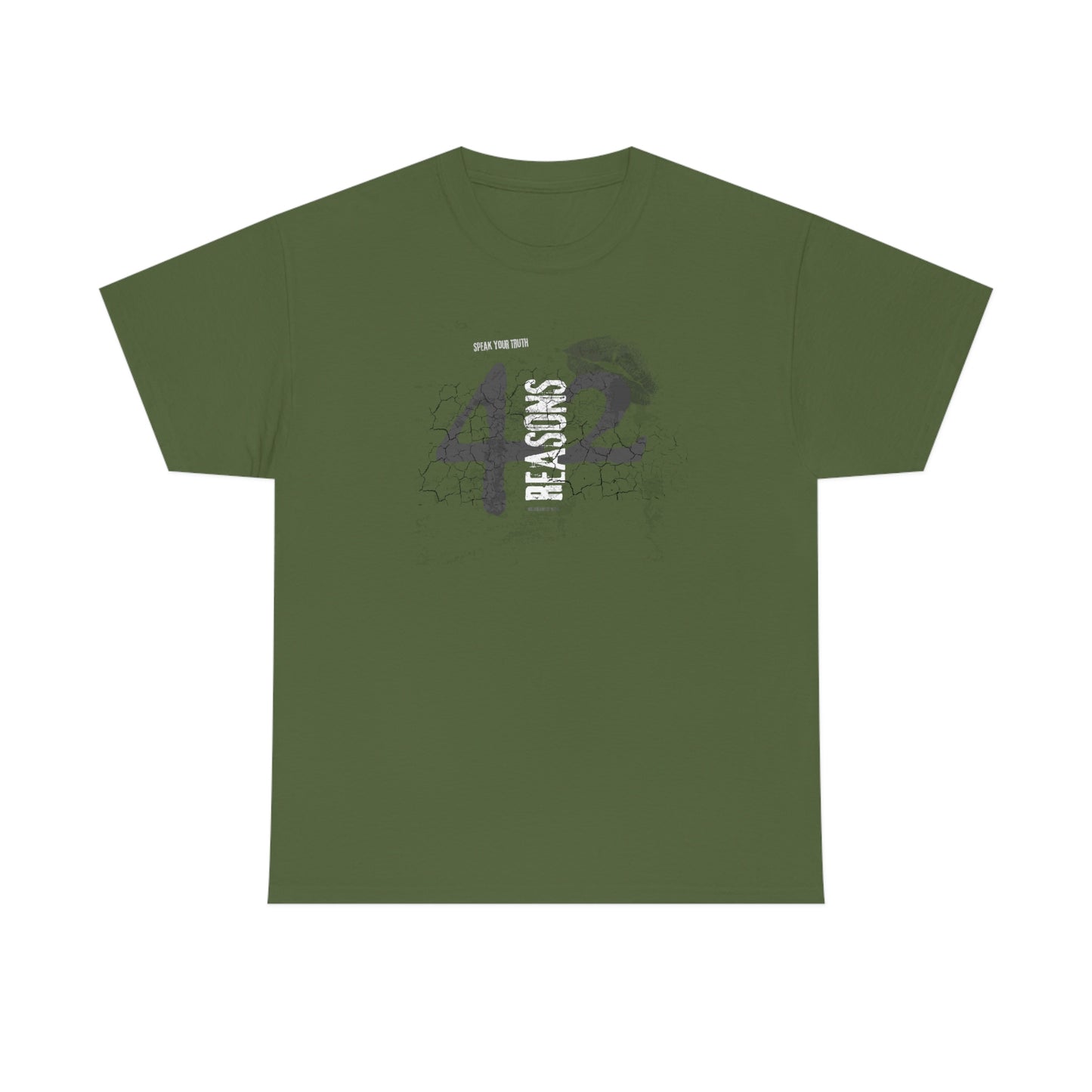 42 Reasons. Unisex Heavy Cotton Tee.
