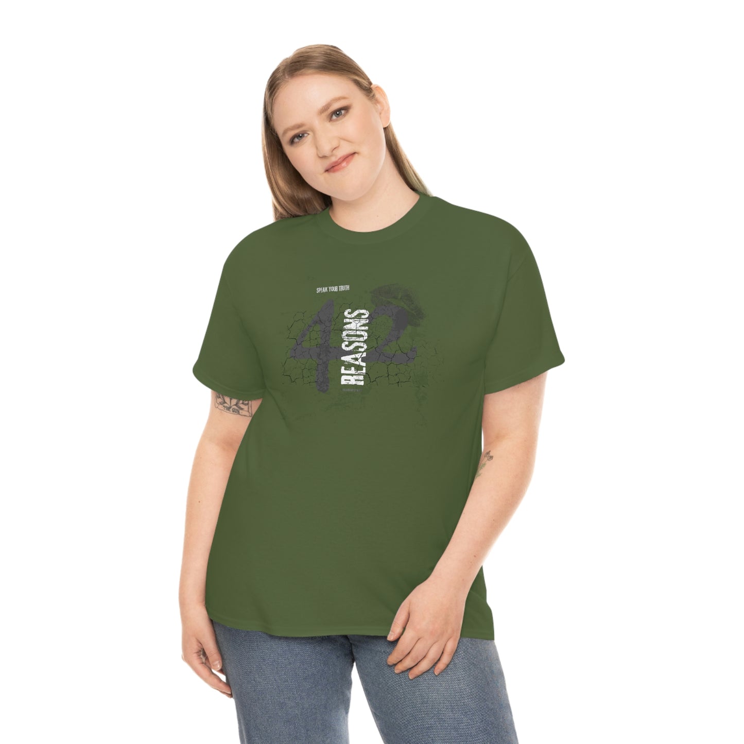 42 Reasons. Unisex Heavy Cotton Tee.