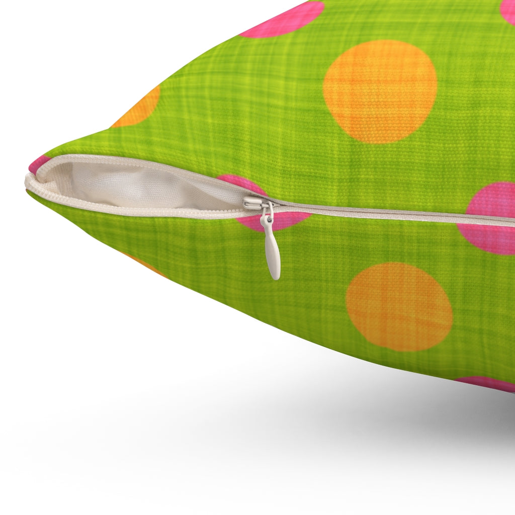 Green and Pink Spots.