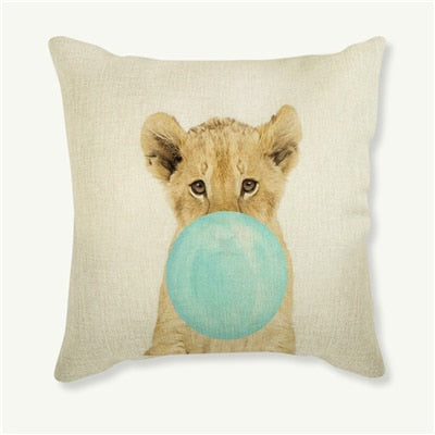 Bubblegum Animals Cushion Cover Series.