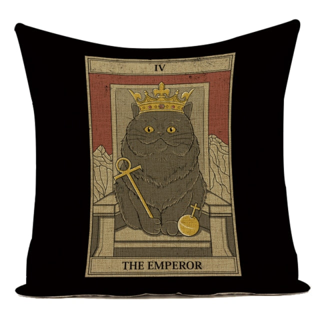 Tarot Cat Cushion Cover