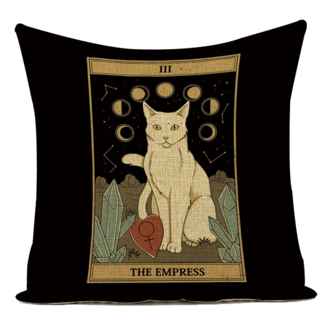 Tarot Cat Cushion Cover