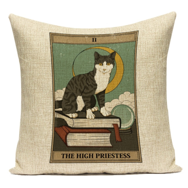 Tarot Cat Cushion Cover