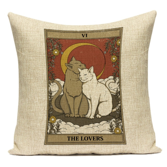 Tarot Cat Cushion Cover