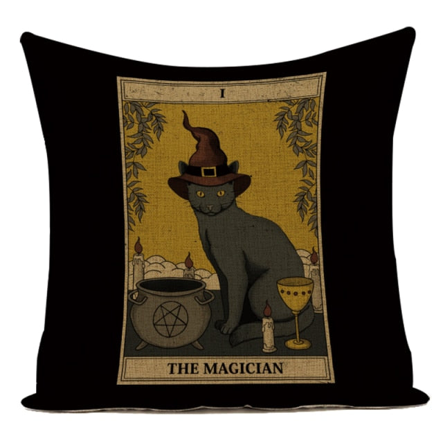 Tarot Cat Cushion Cover