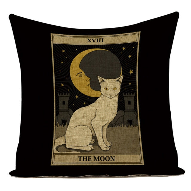Tarot Cat Cushion Cover