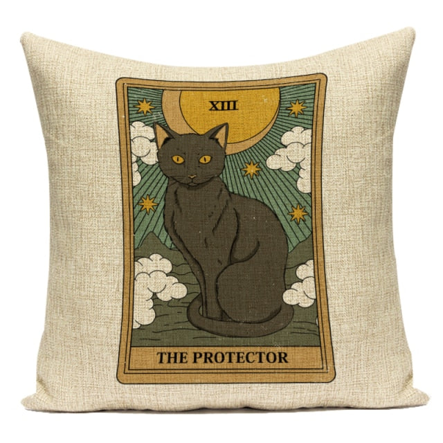 Tarot Cat Cushion Cover