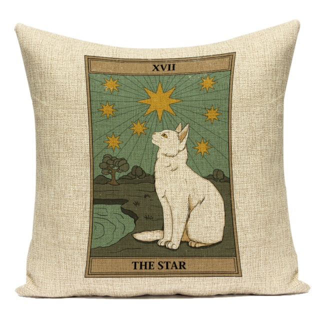 Tarot Cat Cushion Cover