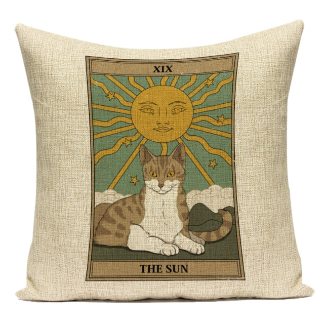 Tarot Cat Cushion Cover