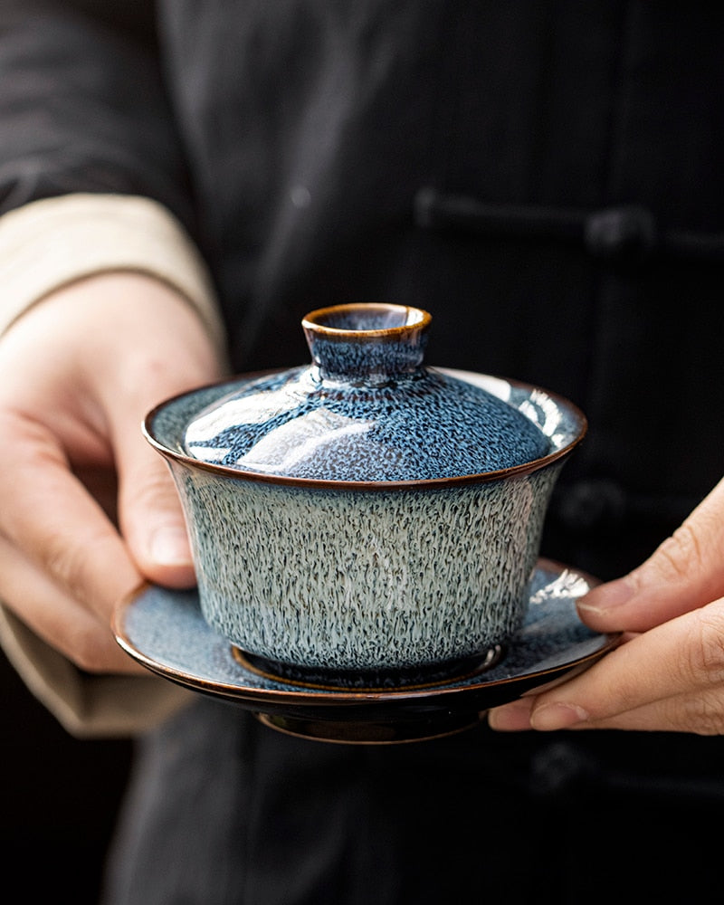 Gaiwan Chinese Tureen Tea Cup and Saucer.