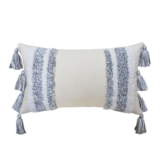 Boho Moroccan Muted Grey & Blue Cushion Covers.
