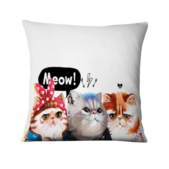 Fashion Cats Cushion Covers.