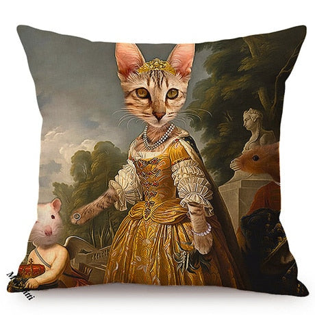 European Royal Cats Cushion Cover Series.