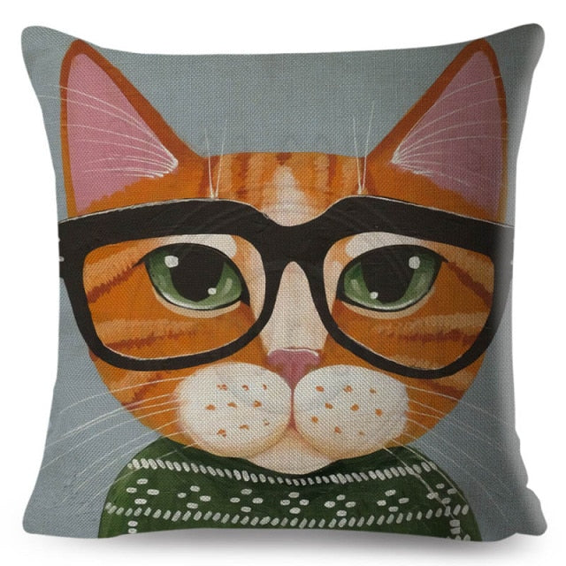 Fashion Cat Cushion Cover