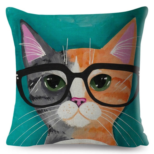 Fashion Cat Cushion Cover