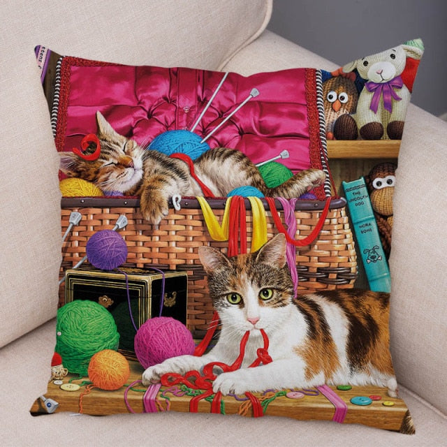 Book Cat Cushion Cover Series.