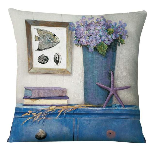 Ocean and Lavender Cushion Covers.