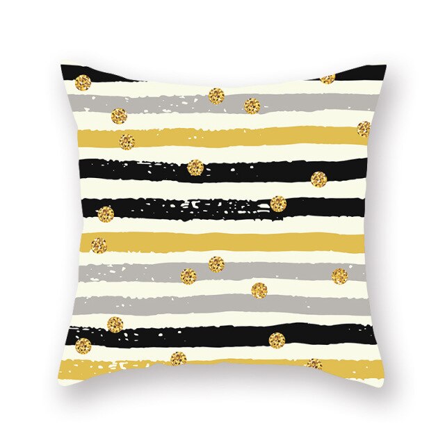 Yellow and Black Cushion Covers