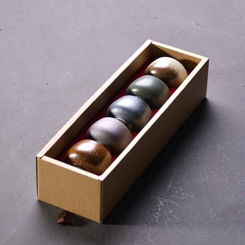 Beautifully Packaged Chinese Five Tea Cup Set