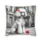 Poodle and Red Ball