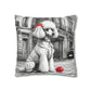 Poodle and Red Ball