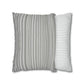 French Provincial Grey and White Stripes