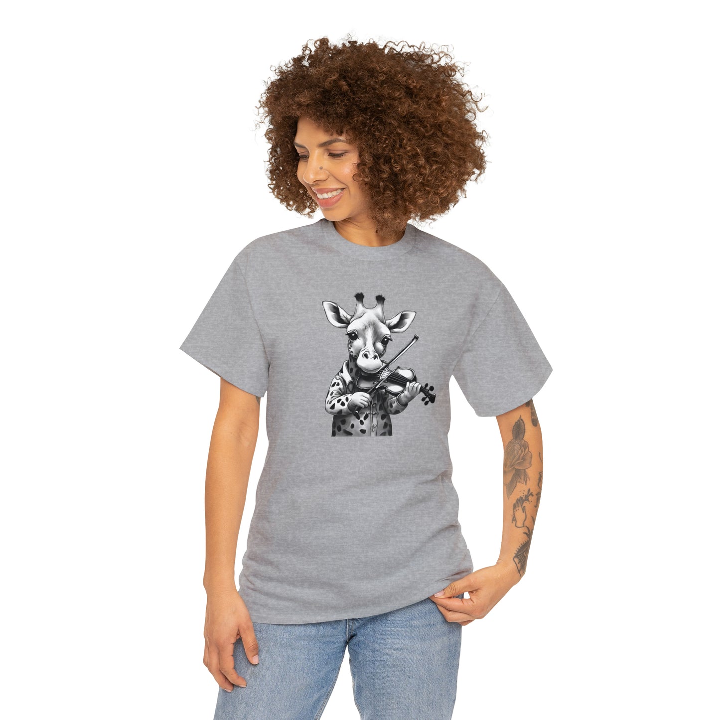 Unisex Heavy Cotton Tee - Giraffe Virtuoso