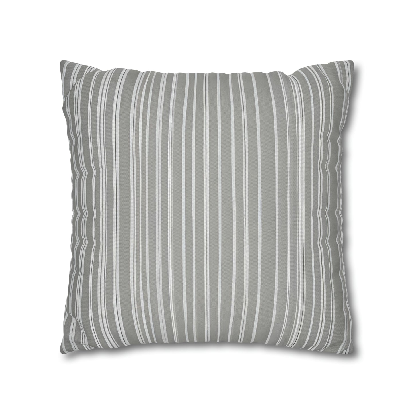 French Provincial Grey and White Stripes