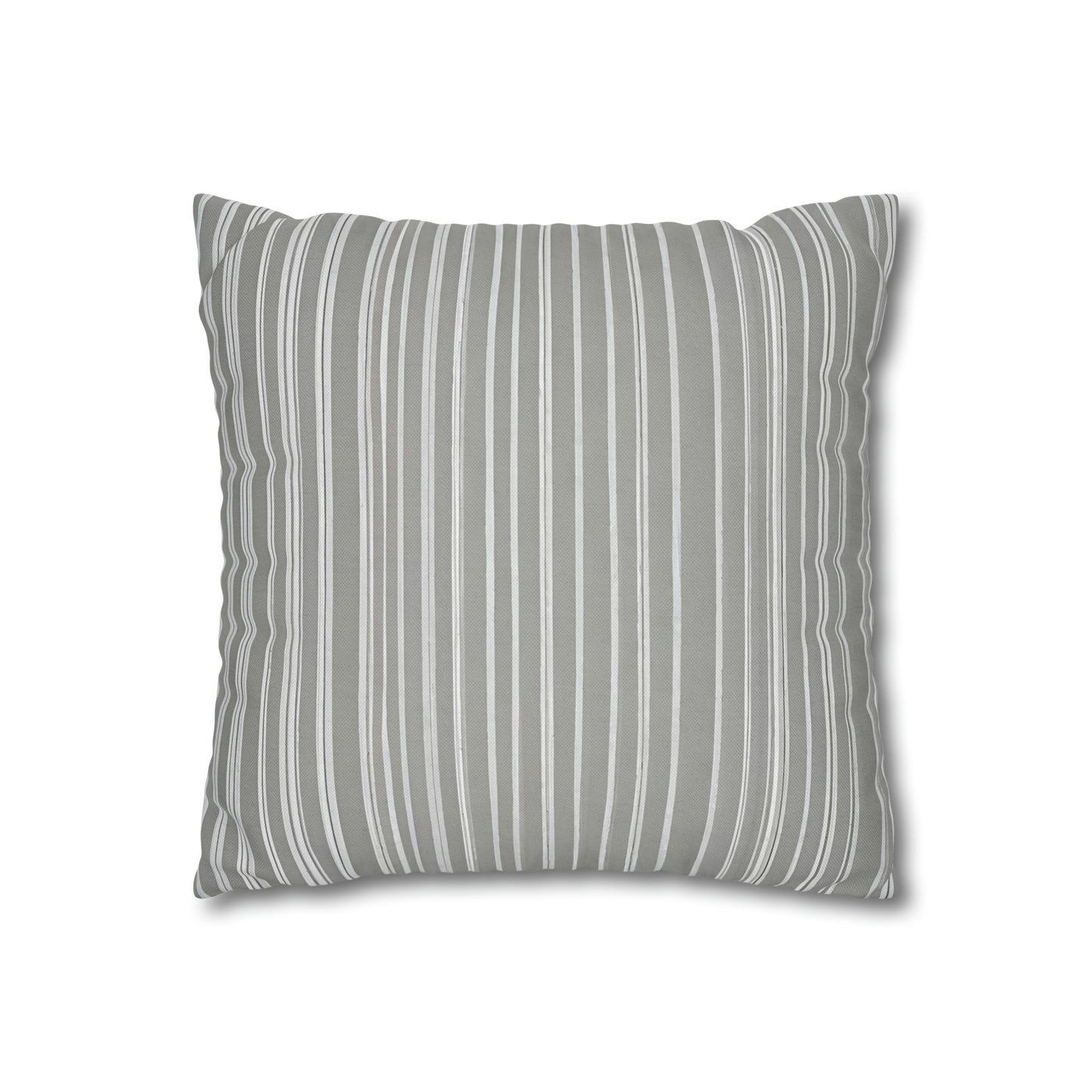 French Provincial Grey and White Stripes