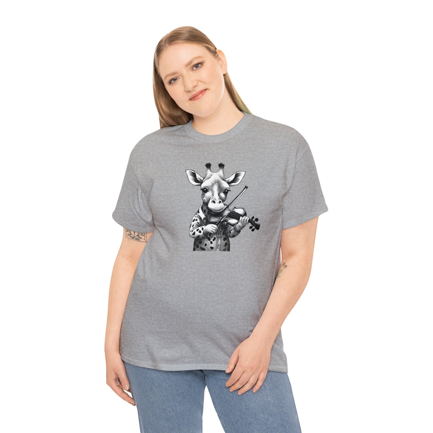 Unisex Heavy Cotton Tee - Giraffe Virtuoso