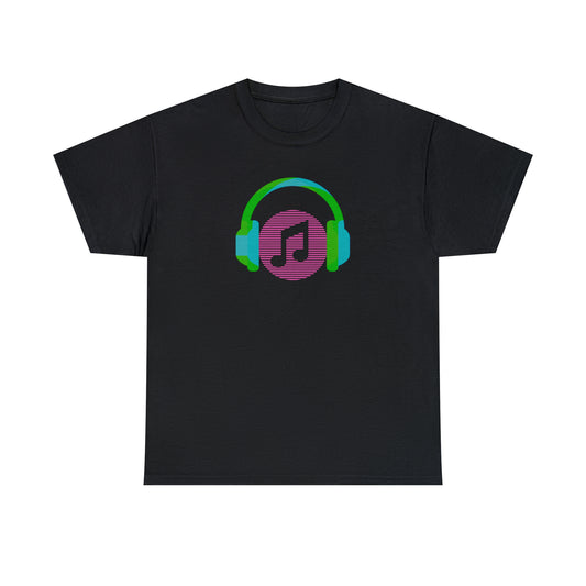 Unisex Heavy Cotton Tee - Music Headphones