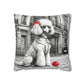 Poodle and Red Ball