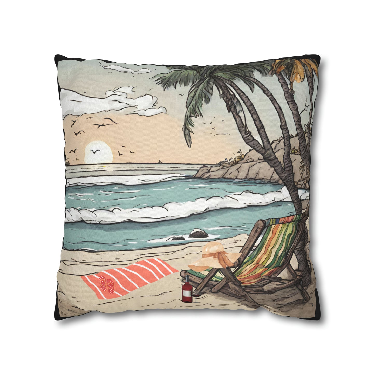 Beach and Palm