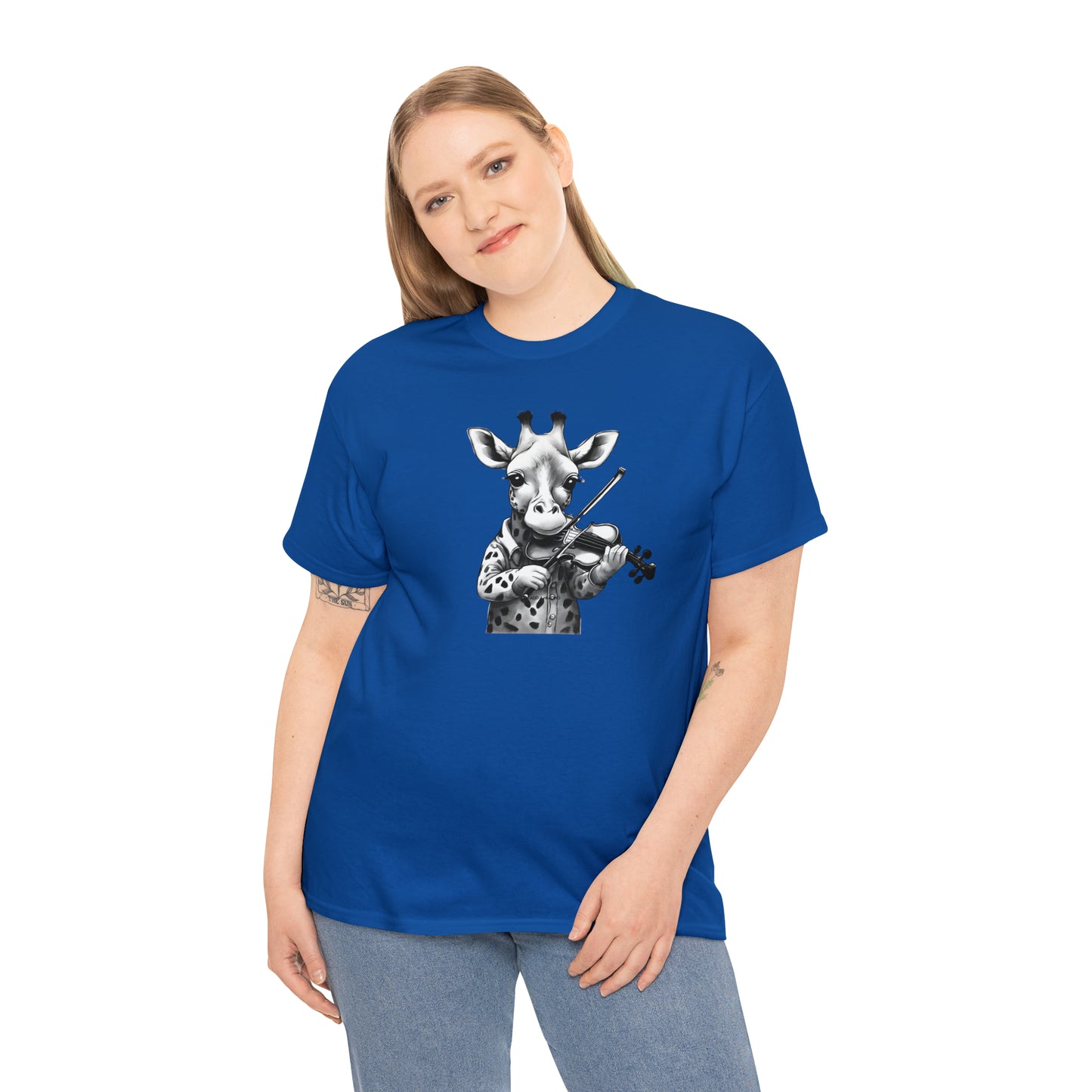 Unisex Heavy Cotton Tee - Giraffe Virtuoso