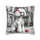 Poodle and Red Ball