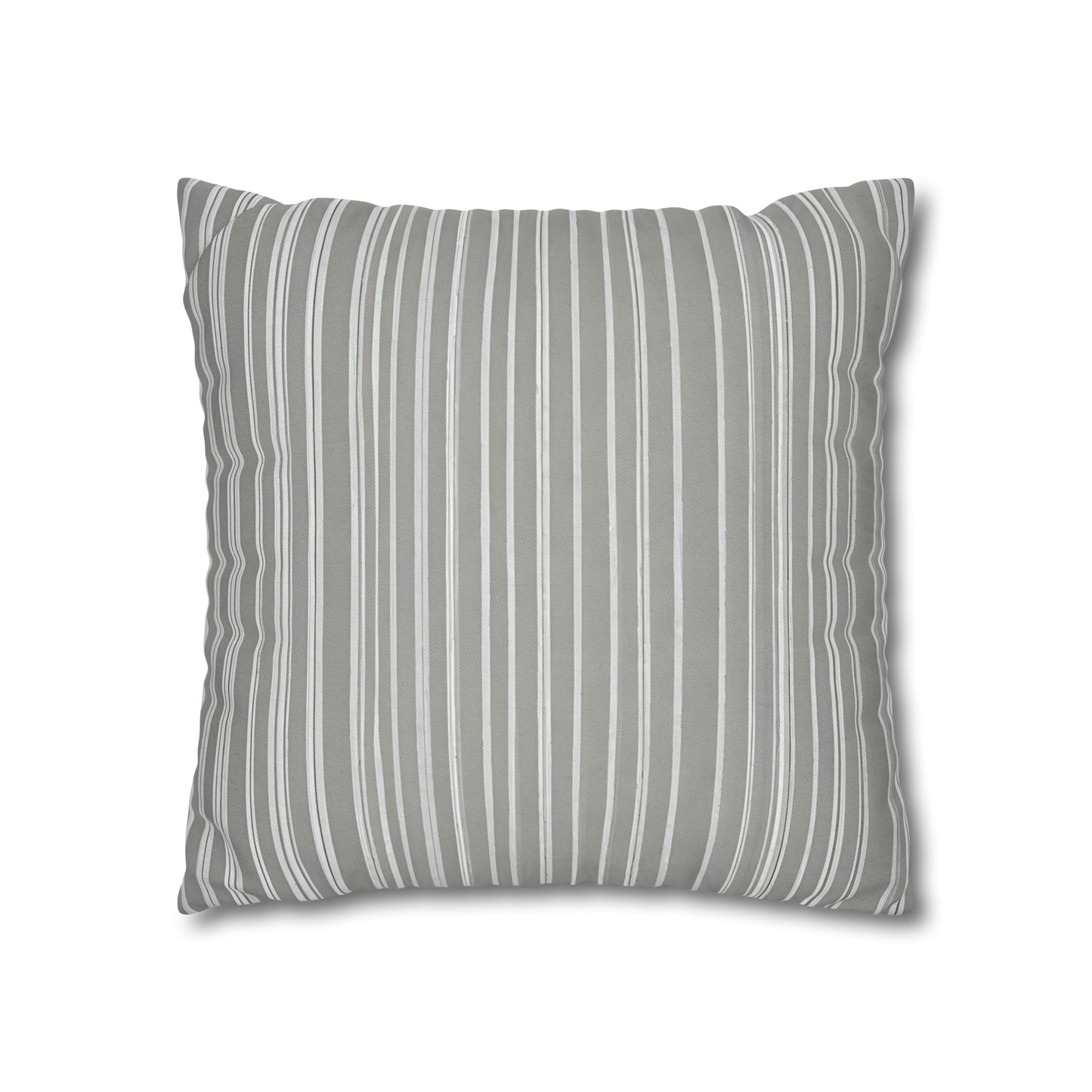 French Provincial Grey and White Stripes