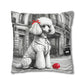 Poodle and Red Ball
