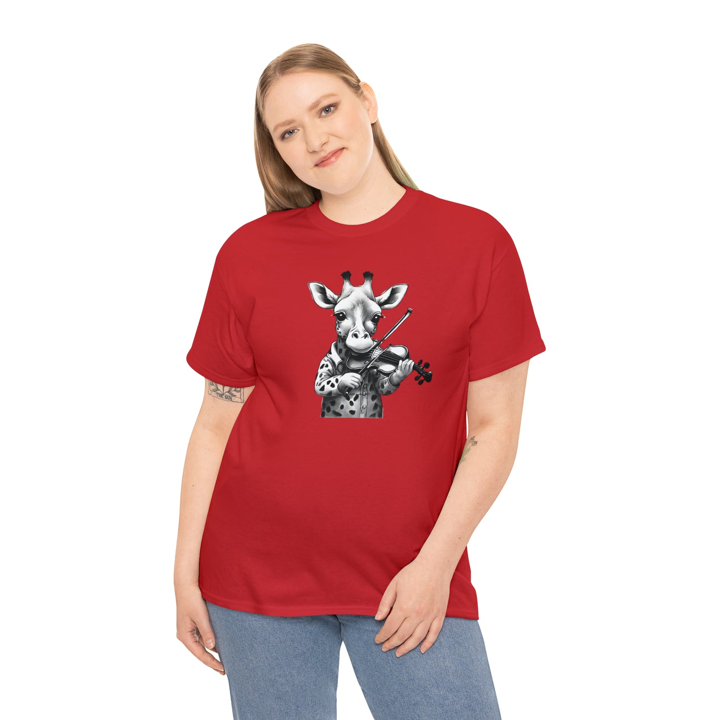 Unisex Heavy Cotton Tee - Giraffe Virtuoso
