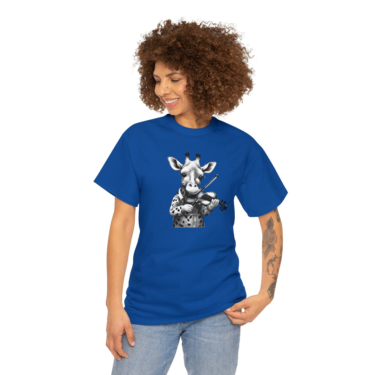 Unisex Heavy Cotton Tee - Giraffe Virtuoso