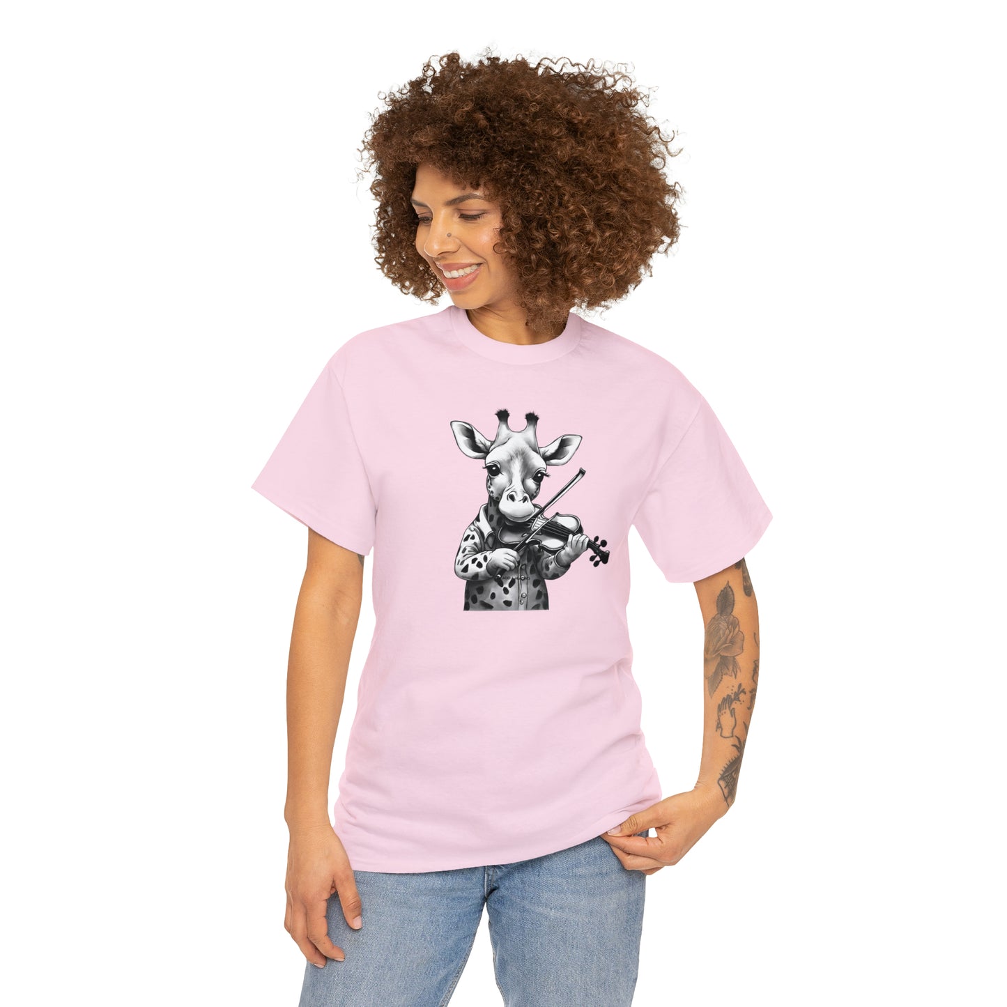 Unisex Heavy Cotton Tee - Giraffe Virtuoso
