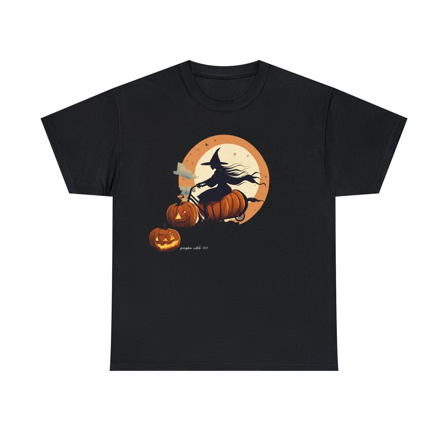 Unisex Heavy Cotton Tee - Pumpkin Witch 2023