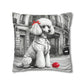 Poodle and Red Ball